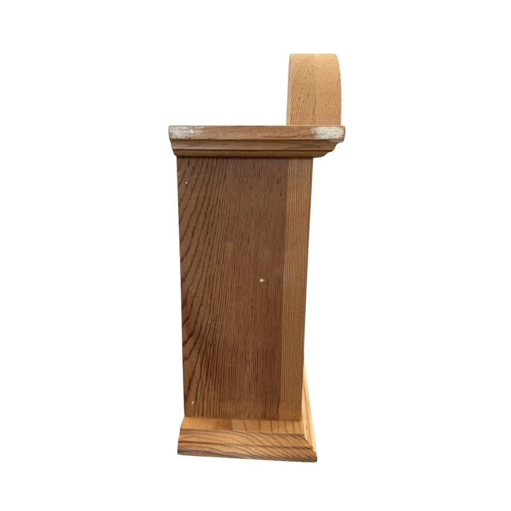 Handmade Unfinished Solid Wood Heart Wall Curio Shelf Cabinet‎ Primitive Cottage